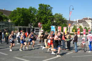 Marathonläufer beim Museumsquartier